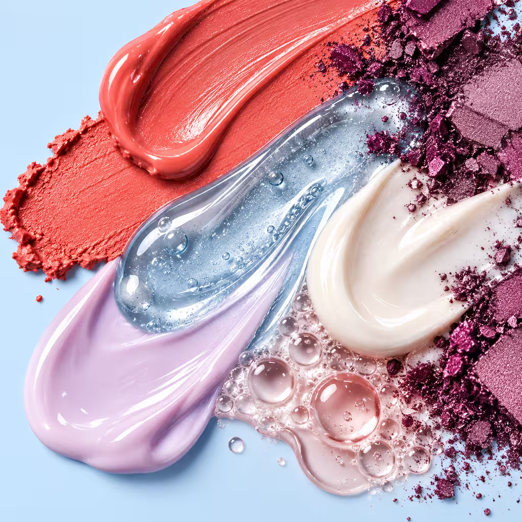 Colour and texture representing the professional beauty sector